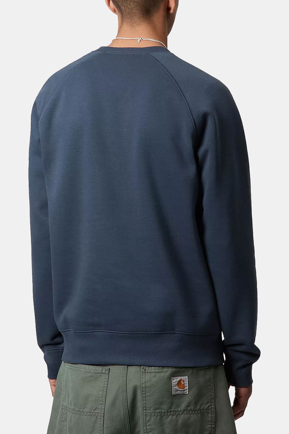 Carhartt Wip Chase Sweatshirt (Dusky Blue/Gold)