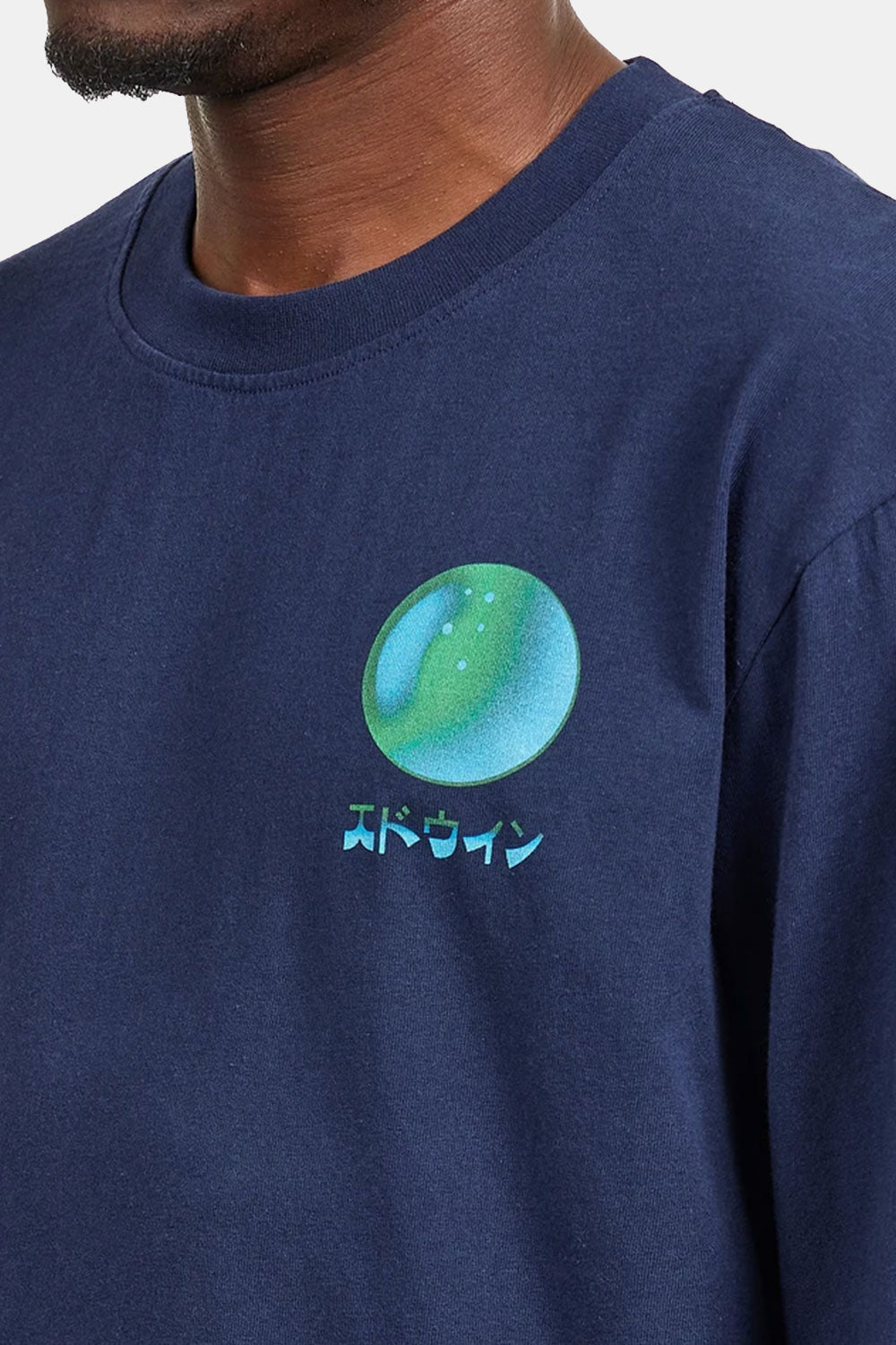 T-shirt di Edwin The Last of Us Ii Long Maniche (blu marittimo)