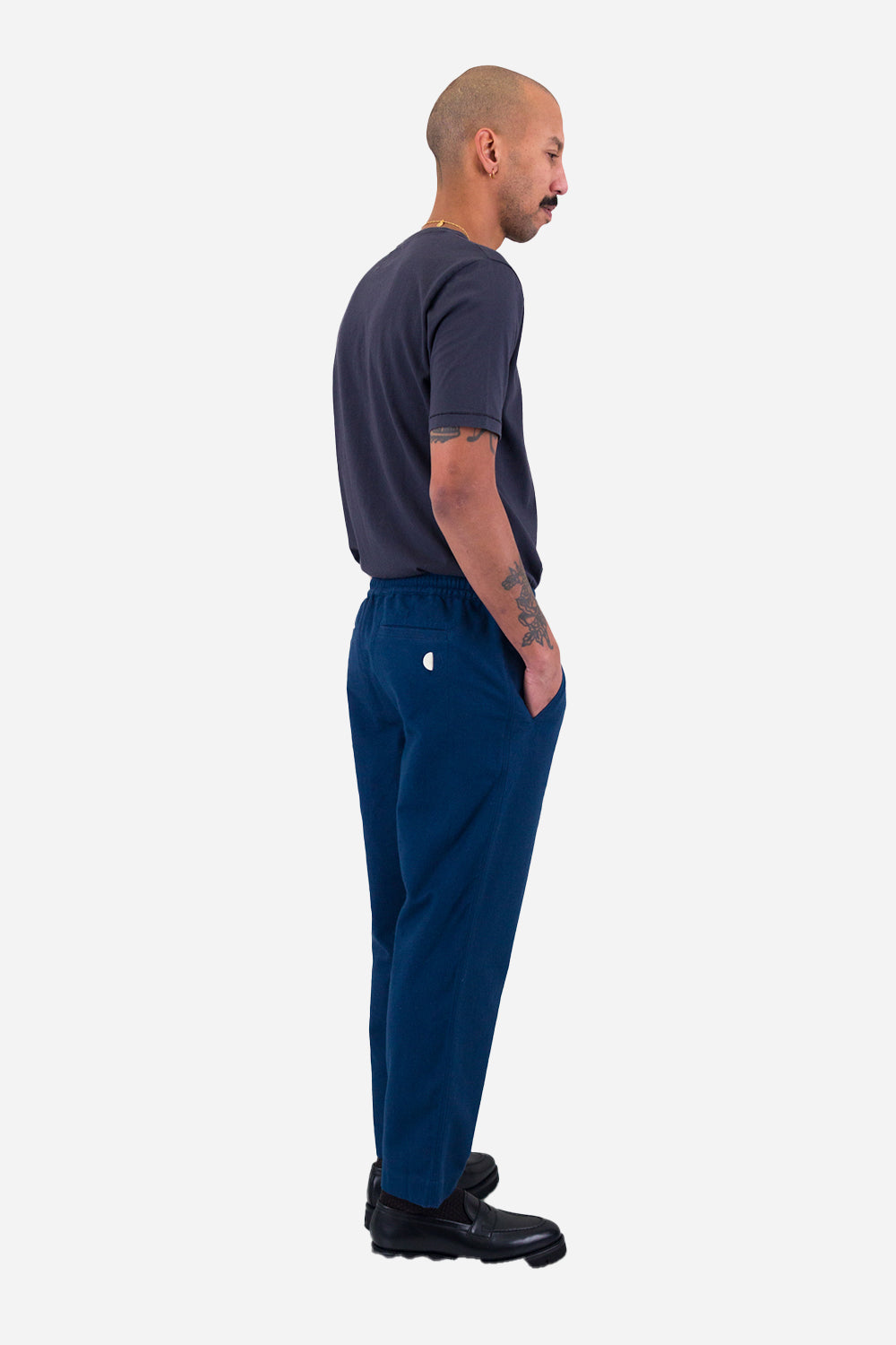 Pant dell'assemblaggio del DrawCord Folk (Moleskin blu inchiostro)
