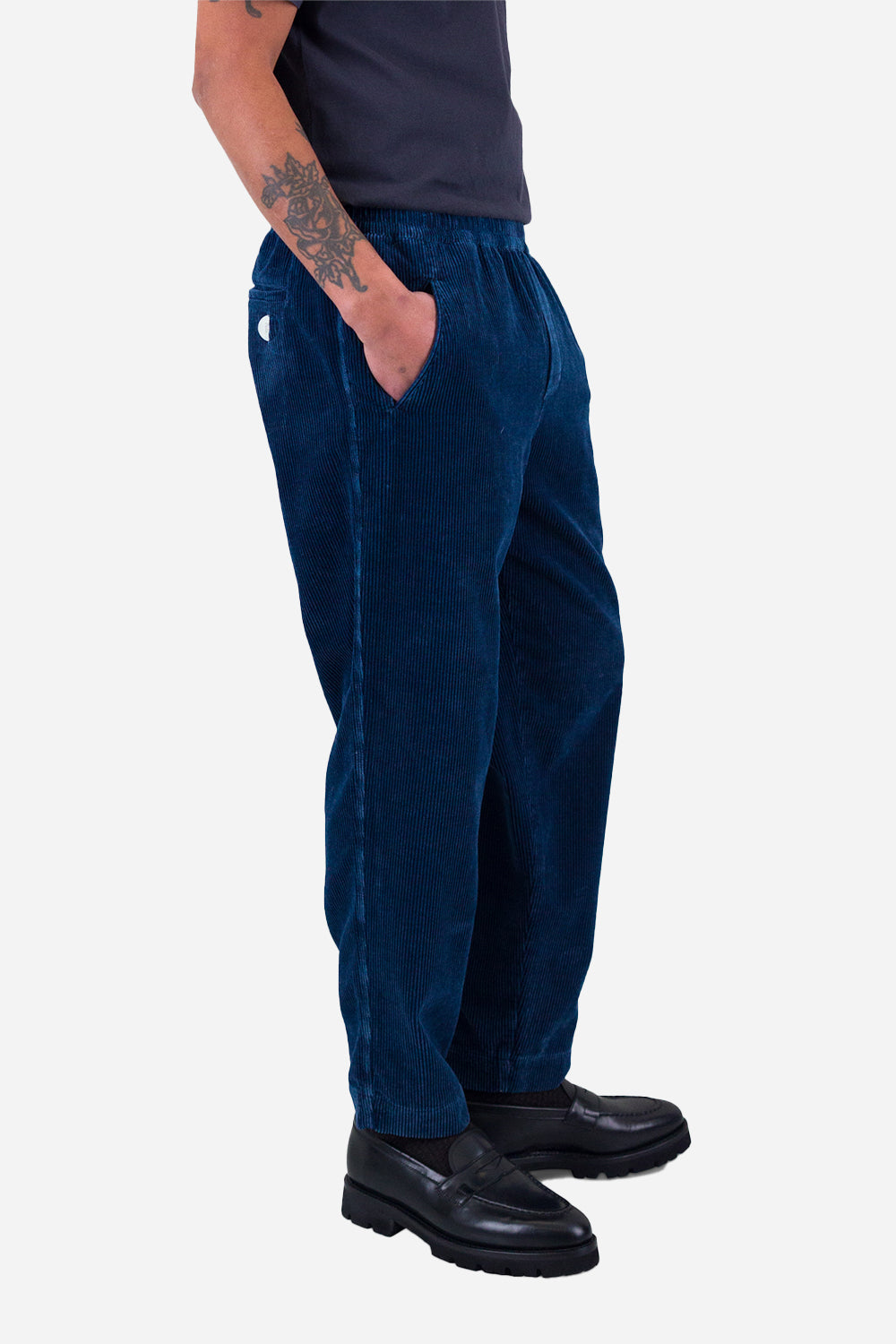 Pant dell'assemblaggio della scheda folk (cordone indaco lavato)