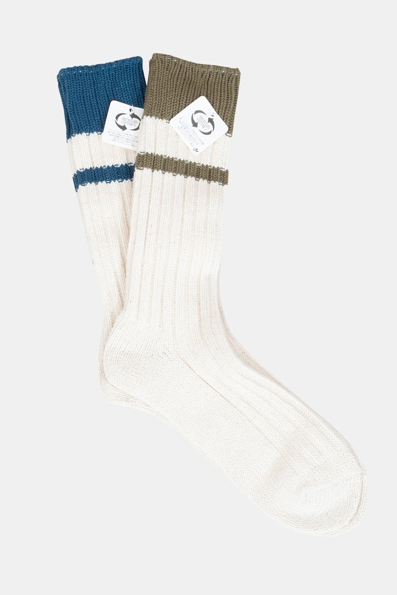 Anonymous Ism 2 Colour Mix Duo Sock Pack (Blue/Green/Ecru) | Socks