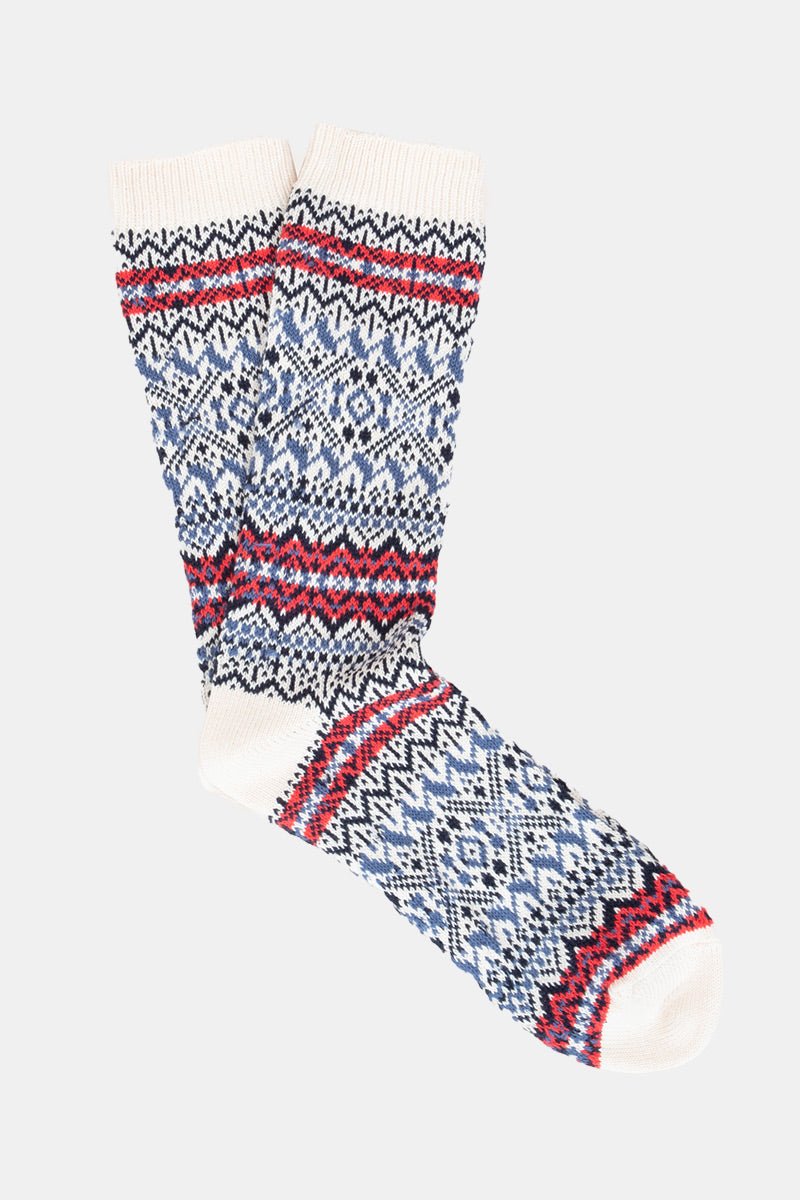 Anonymous Ism Jacquard Crew (Off White) | Socks