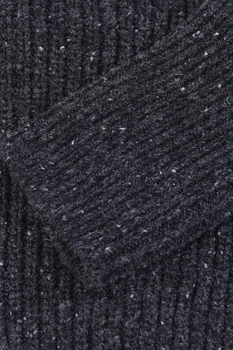 Anonymous Ism Nep Rib Crew Knit (Charcoal) | Knitwear