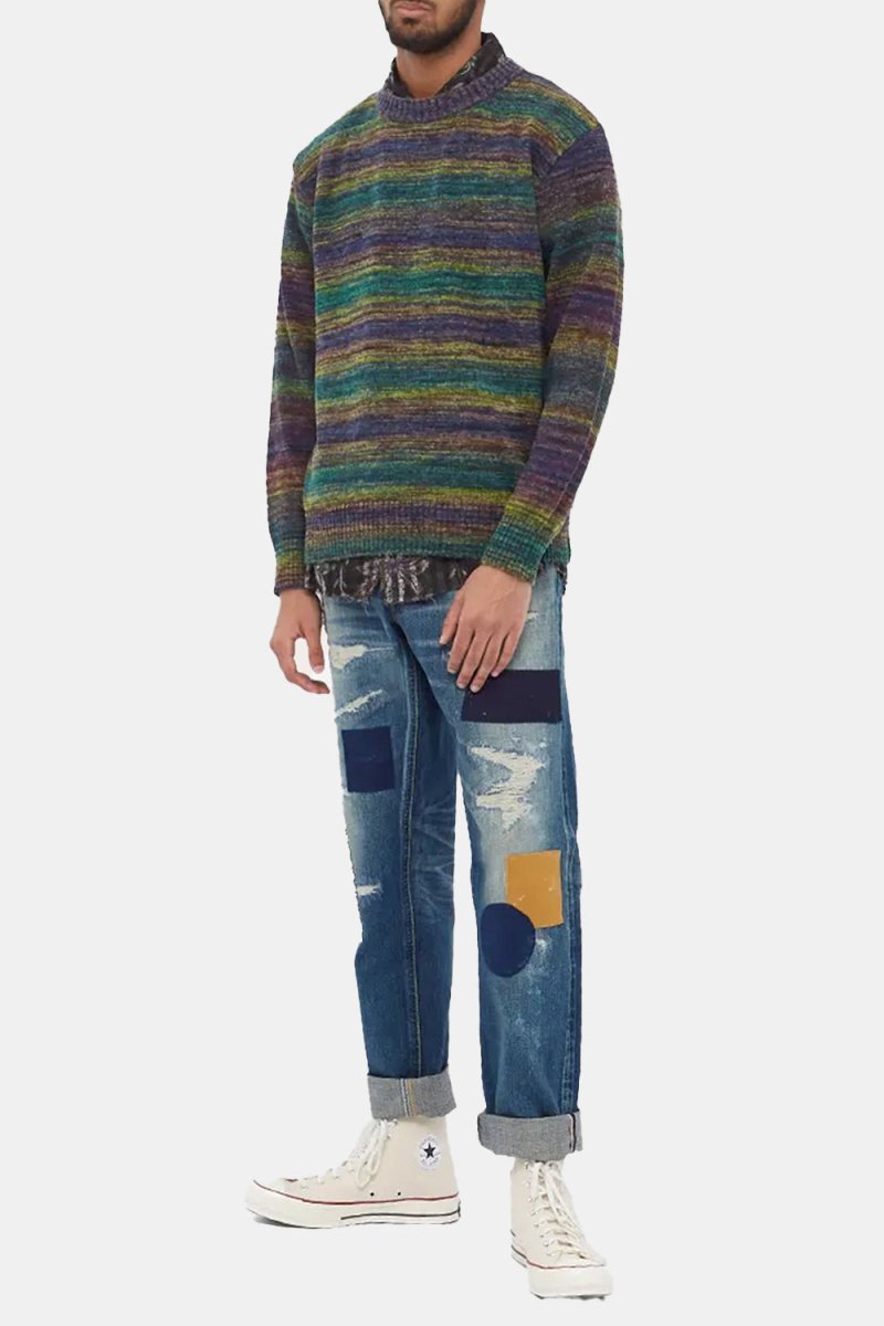 Anonymous Ism Splash Crew Knit (Moss) | Knitwear