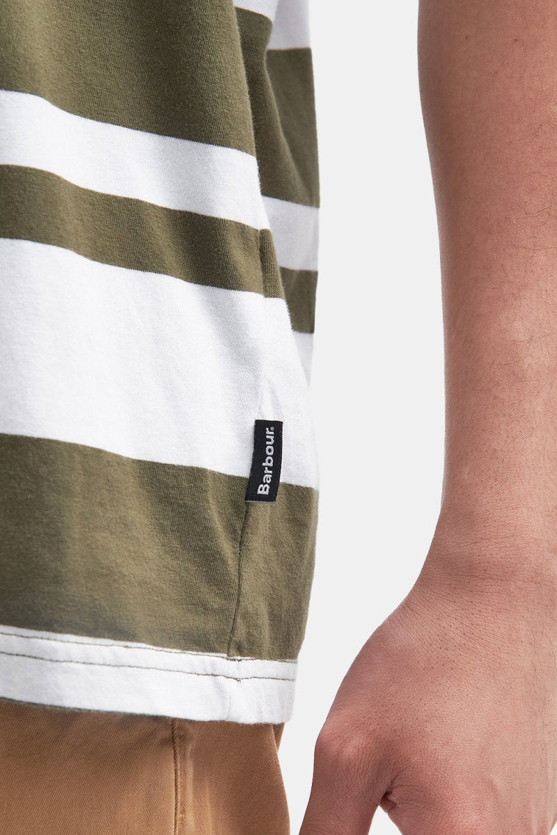 Barbour Friars Stripe T-Shirt (Mid Olive) | T-Shirts