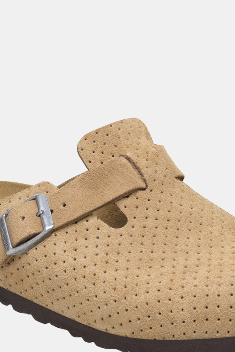 Birkenstock Boston BS Suede Embossed (Emboss Dots New Beige) | Sandals