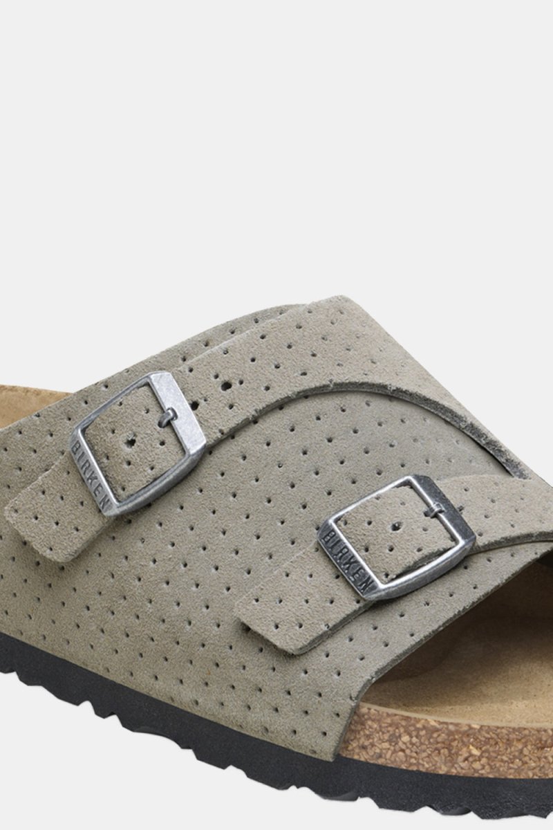 Birkenstock Zürich BS Suede Embossed (Emboss Dots Stone Coin) | Sandals