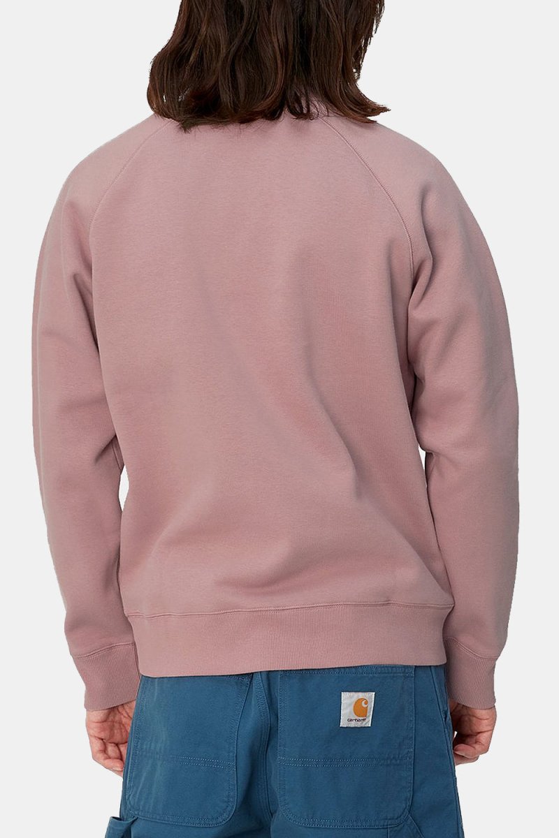 Carhartt WIP Chase Sweatshirt (Glassy Pink/Gold) | Sweaters