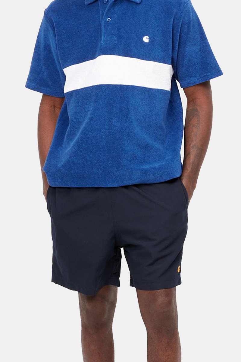 Carhartt WIP Chase Swim Trunks (Dark Navy/Gold) | Shorts