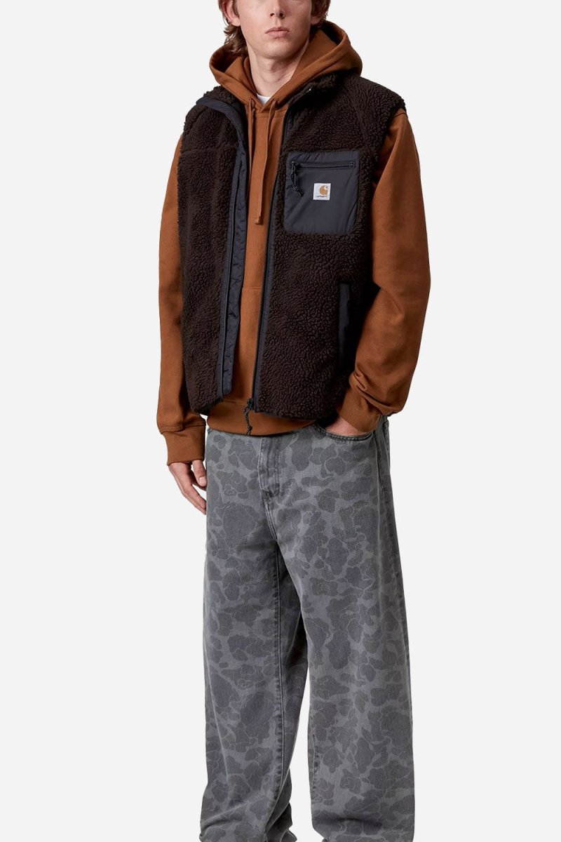 Carhartt WIP Prentis Vest Liner Fleece (Palisander/Black) | Sweaters