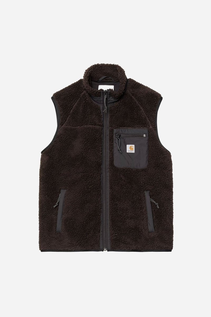 Carhartt WIP Prentis Vest Liner Fleece (Palisander/Black) | Sweaters
