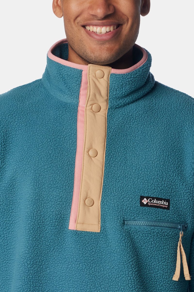 Columbia Helvetia Half Snap Fleece (Cloudburst/Canoe/Salmon Rose) | Sweaters