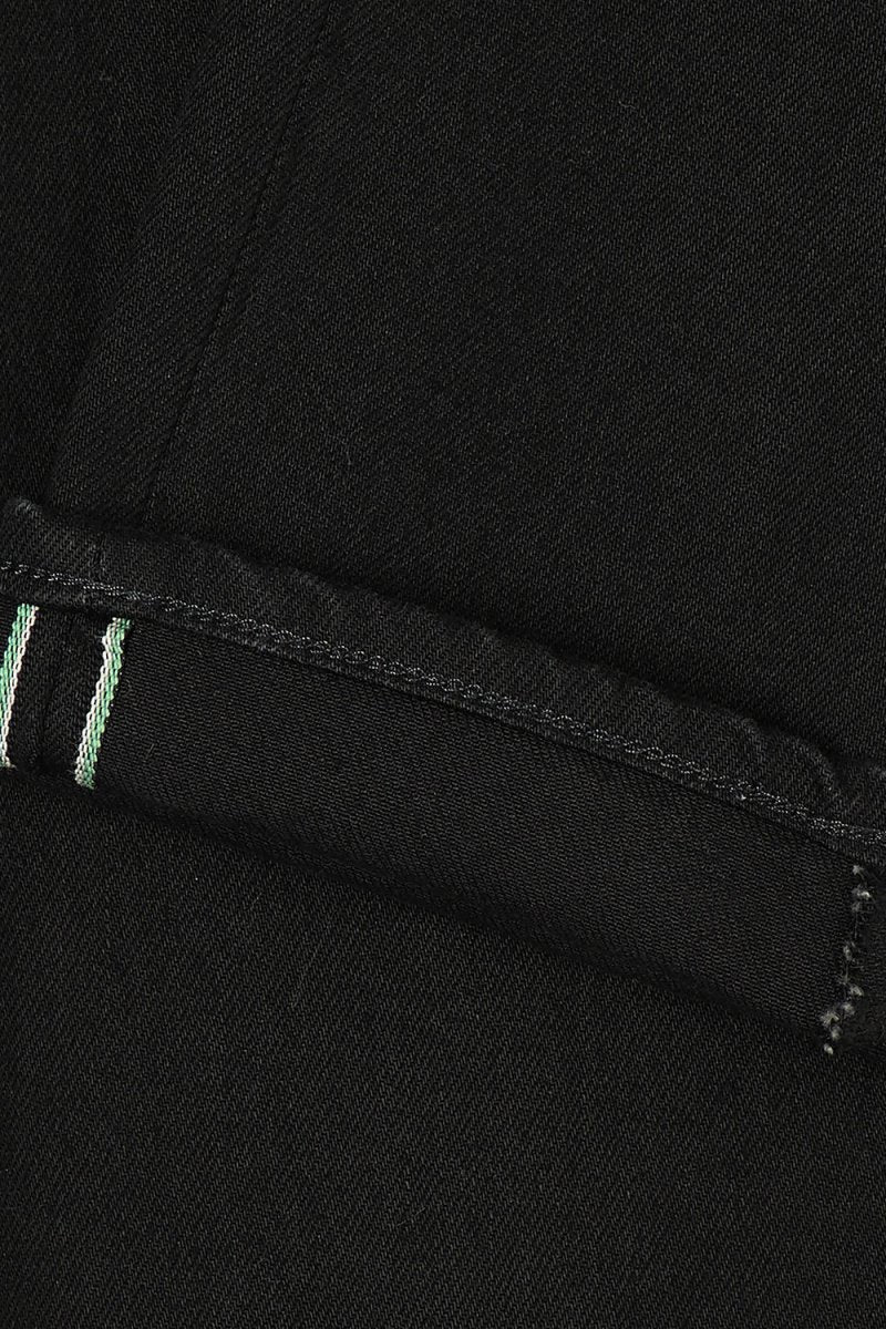 Edwin Regular Tapered Kaihara Black Jeans (Green & White Selvage)