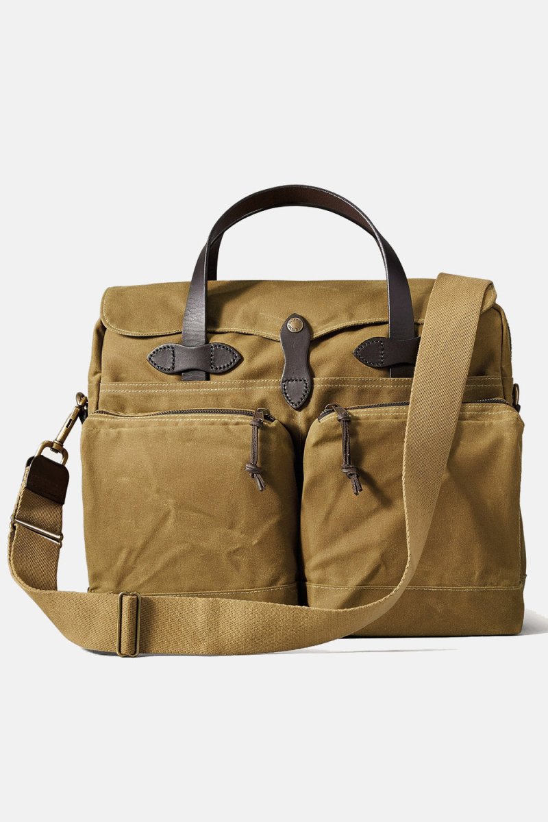 Filson 24-Hour Hour Tin Cloth Briefcase (Dark Tan) | Bags
