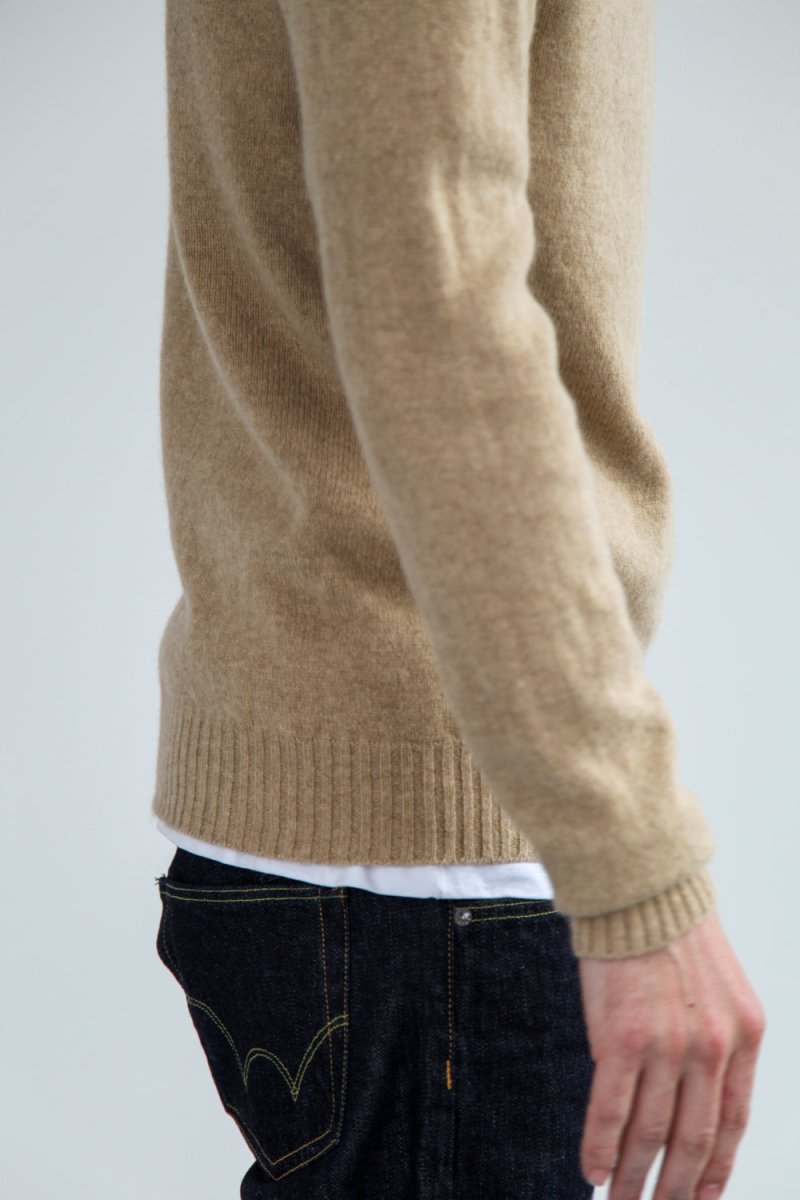 Half-Dozen Supersoft Wool & Baby Alpaca Crew (Niger Cream) | Knitwear