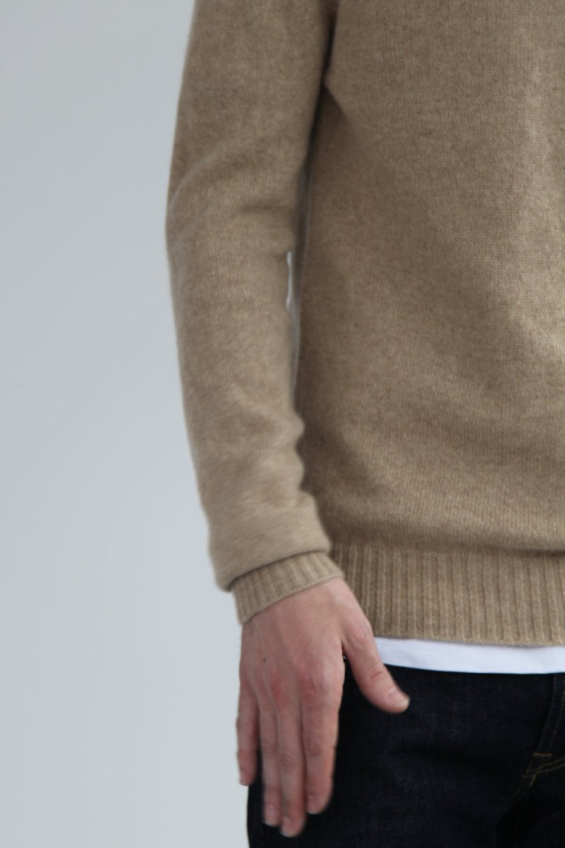 Half-Dozen Supersoft Wool & Baby Alpaca Crew (Niger Cream) | Knitwear