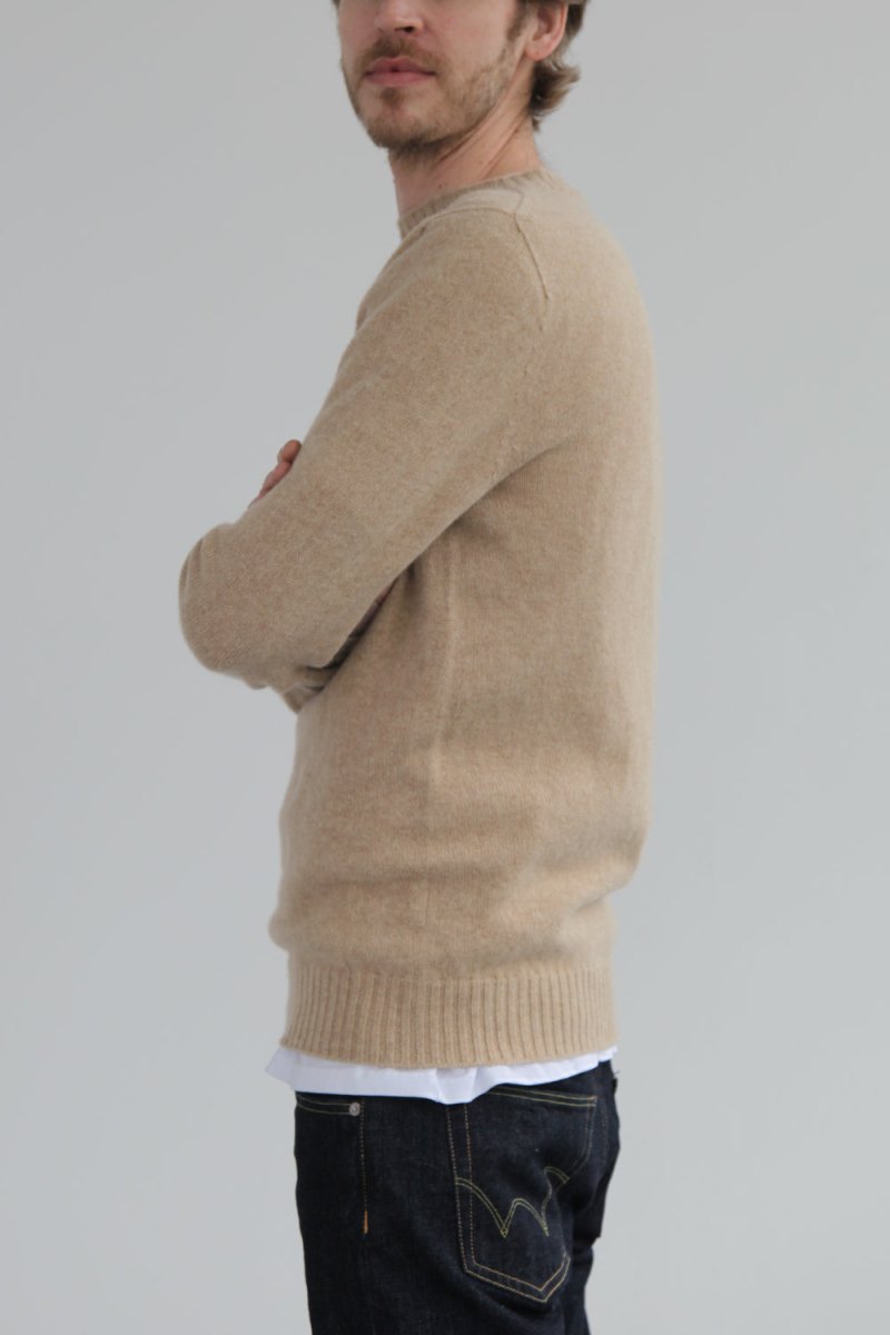 Half-Dozen Supersoft Wool & Baby Alpaca Crew (Niger Cream) | Knitwear