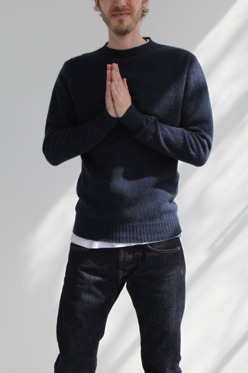 Half-Dozen Supersoft Wool & Cashmere Crew (Bakjal Navy) | Knitwear