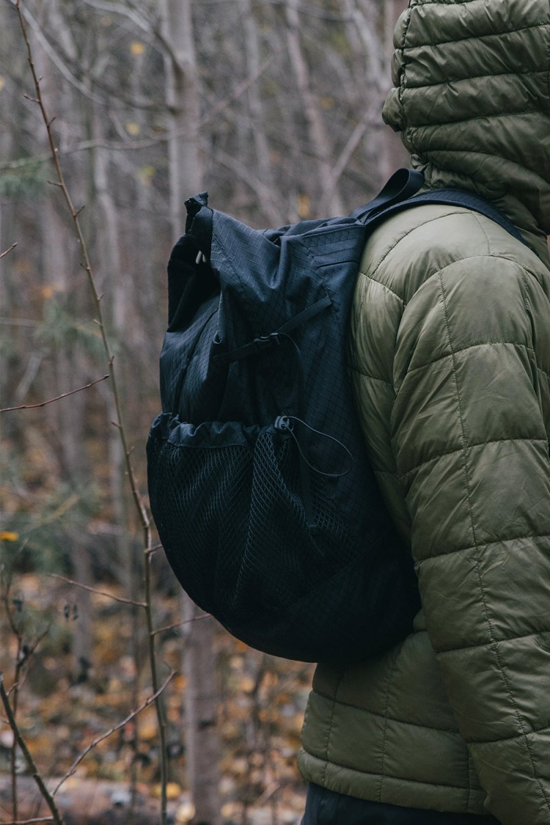 Sandqvist Kevin Rolltop Recycled Nylon Backpack (Black) | Luggage