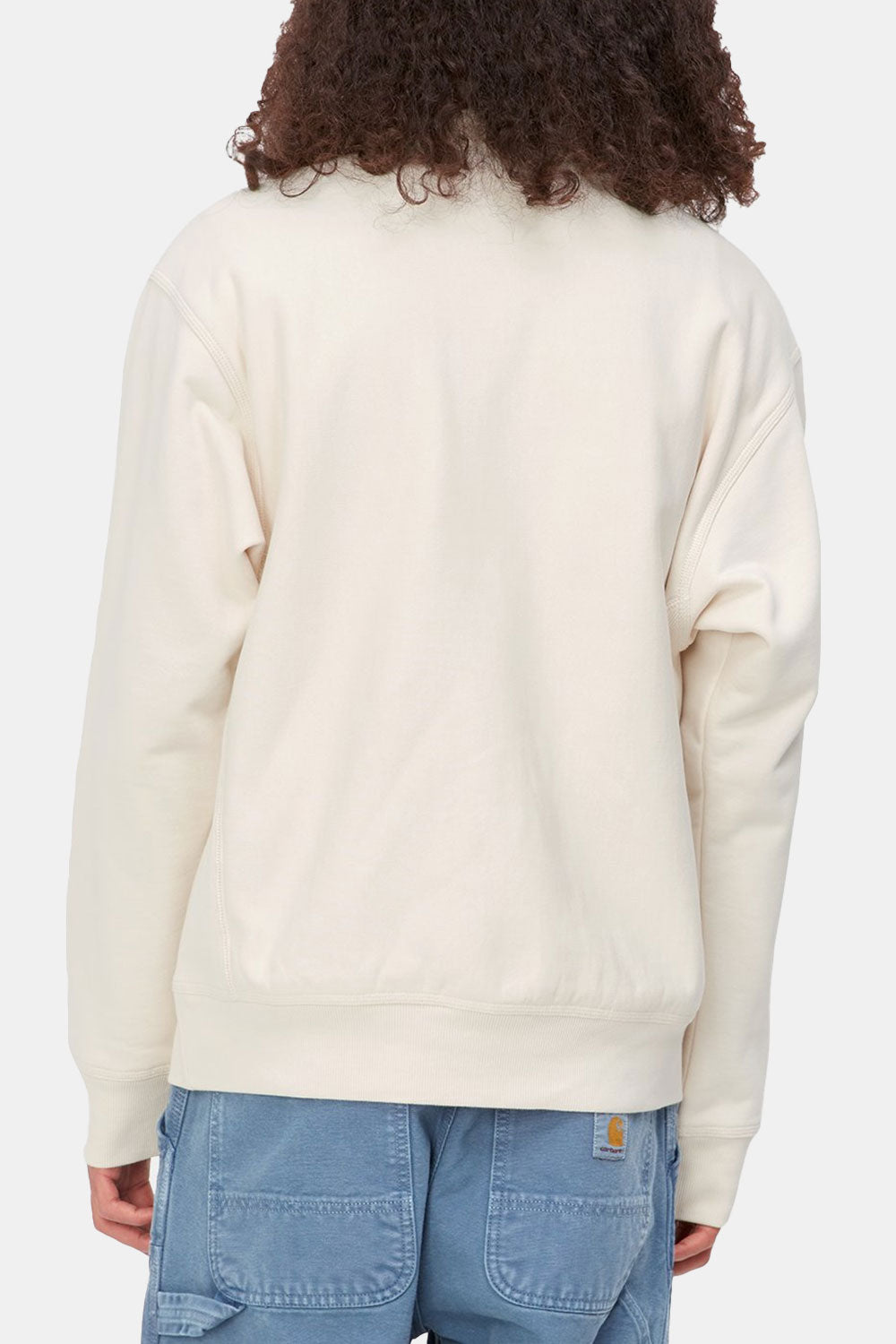 Carhartt WIP Half Zip American Script Sweatshirt (Natural)