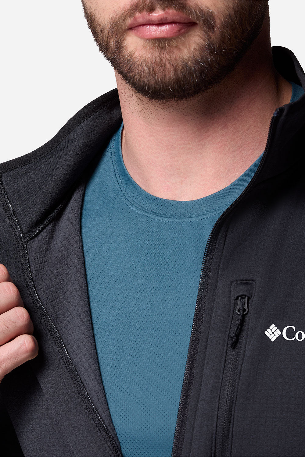 Columbia Essential Hike™ Grid Fleece con cerniera intera (nero)
