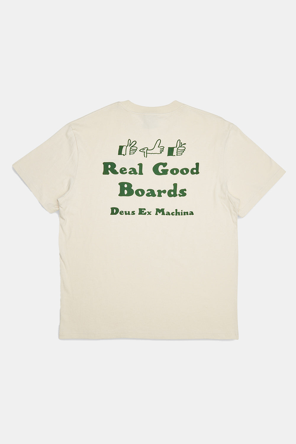 T-shirt di cotone riciclato di Deus Real Good T-TEE (bianco sporco)