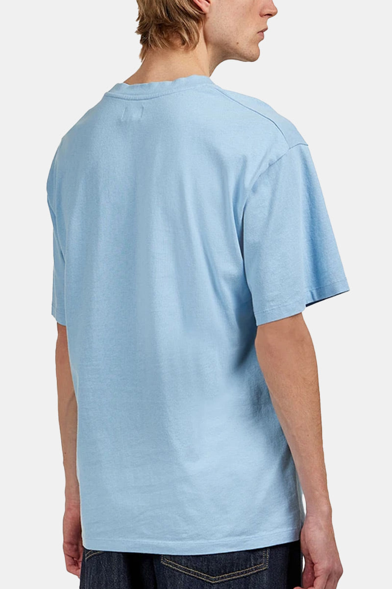 T-shirt di Edwin giapponese di approvvigionamento da sole (placido blu)