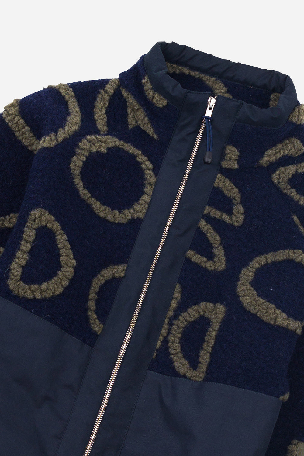 Folk Signal Fleece (Navy Circle Jacquard)