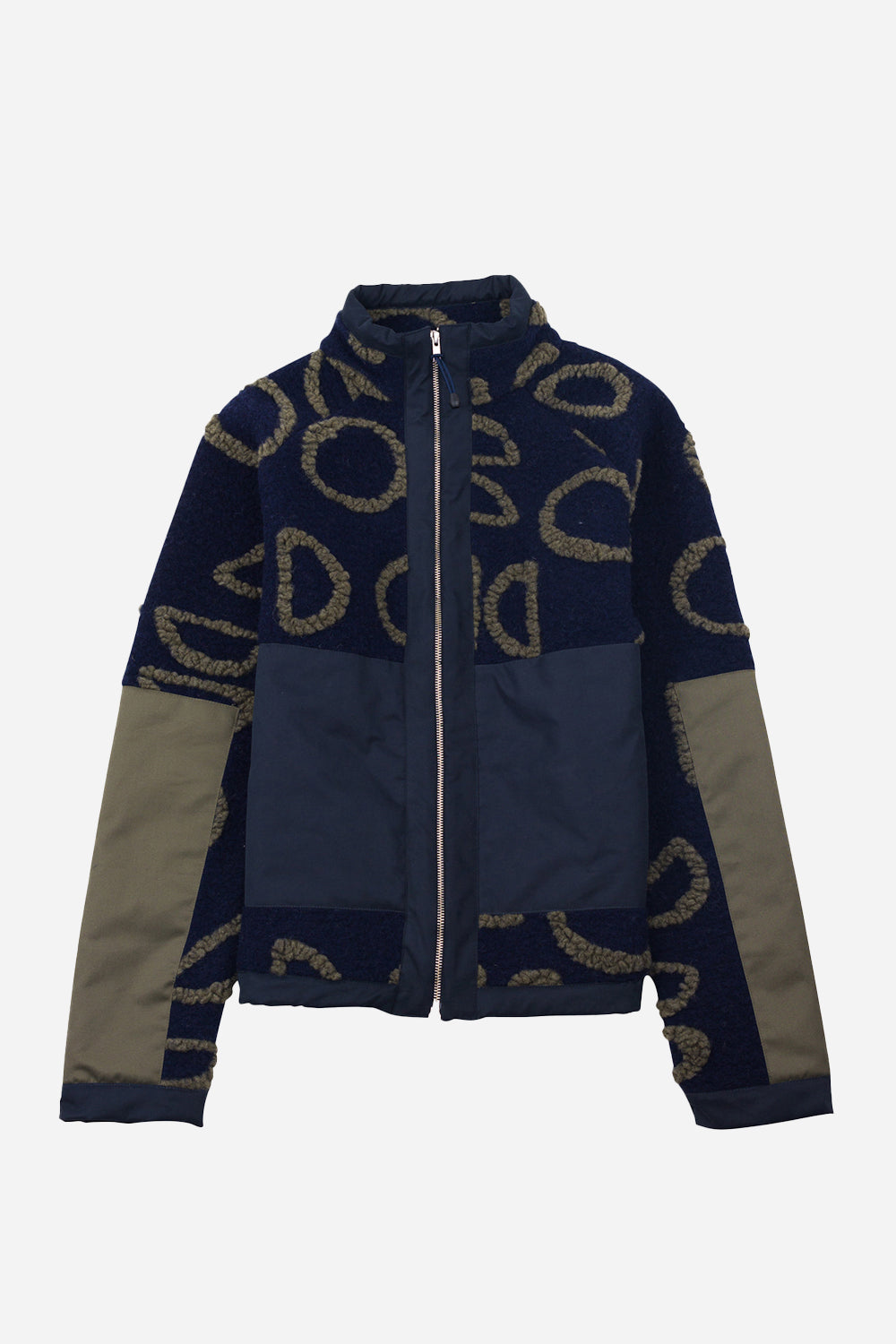 Folk Signal Fleece (Navy Circle Jacquard)