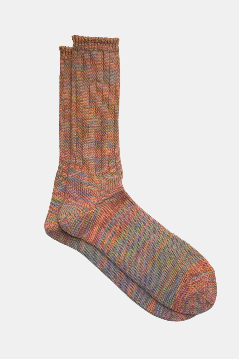Anonymous Ism 5 Colour Mix Ribbed Crew Socks (Pink) | Socks