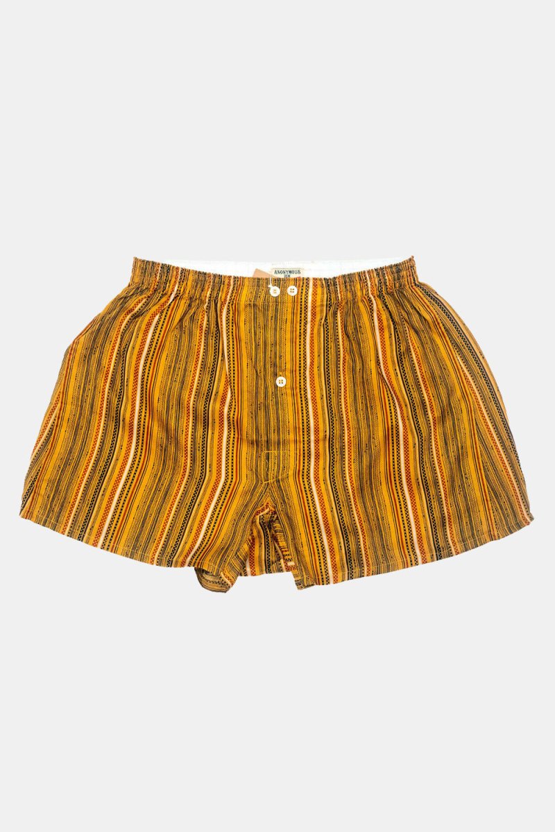 Anonymous Ism African Stripes Boxers (Mustard) | Underwear