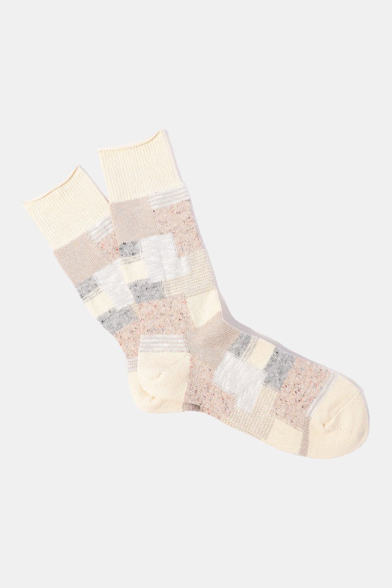 Anonymous Ism Patchwork Crew Socks (Off White) | Socks