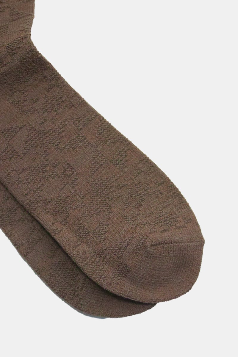 Anonymous Ism Quilt Knit Crew Socks (Khaki) | Socks