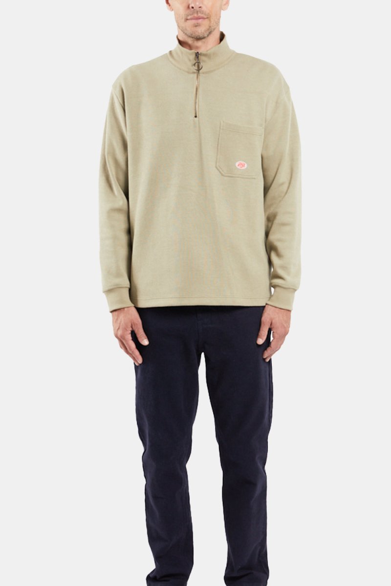 Armor Lux 1/4 Zip Sweat Camionneur Héritage (Argile Green) | Maglioni