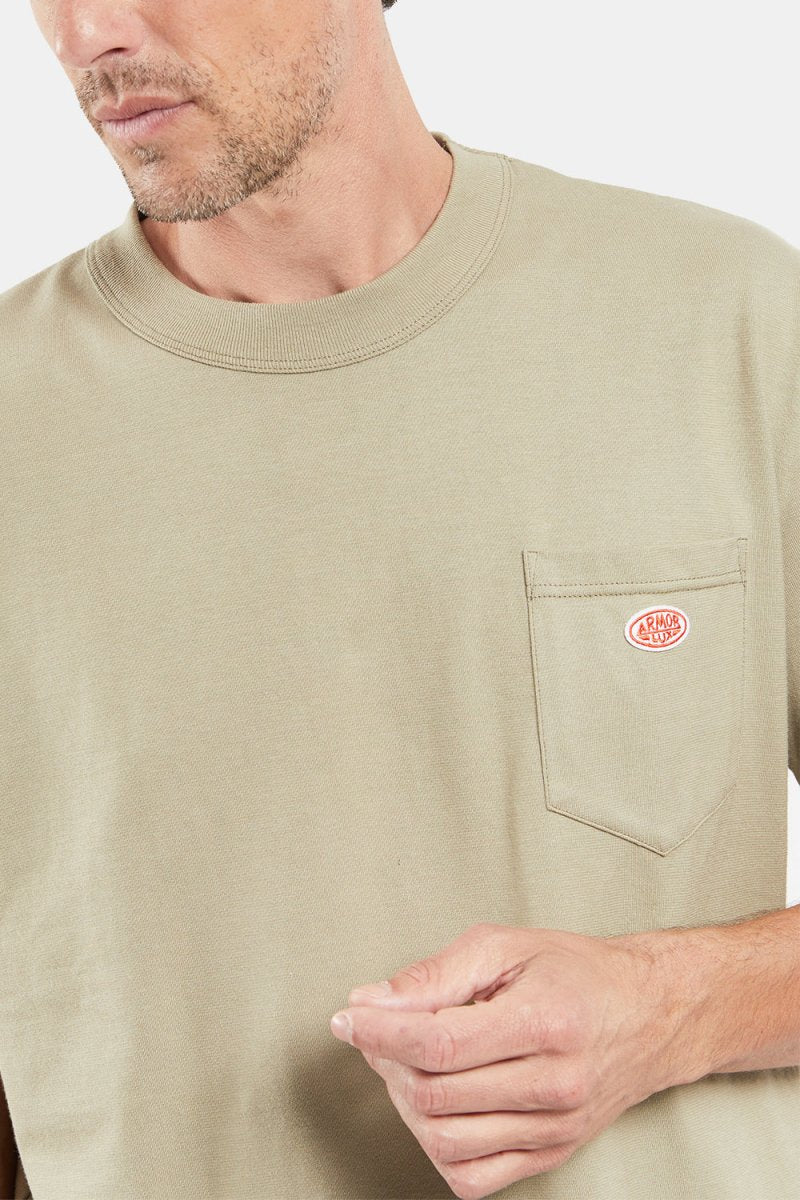 Armor Lux Heritage Organic Pocket T-Shirt (Argile) | T-Shirts