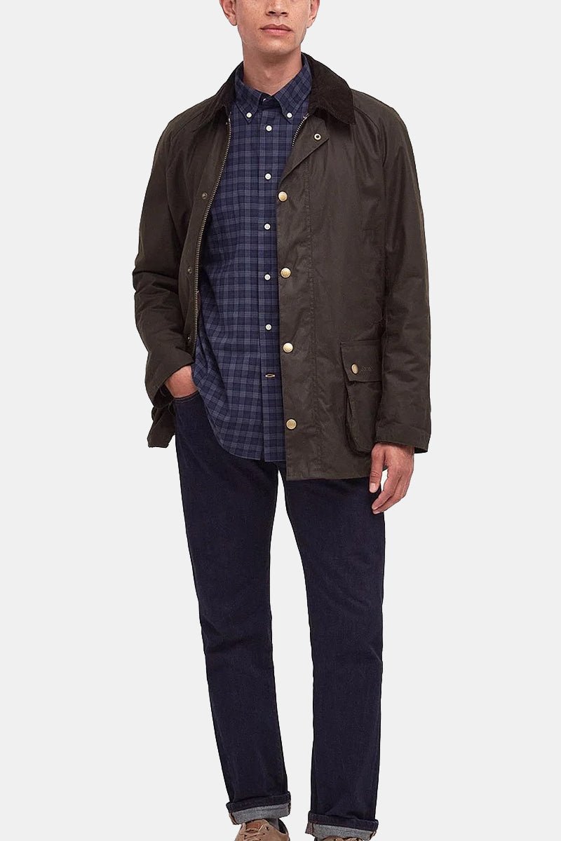 Barbour Ashby Waxed Jacket (Olive) | Jackets