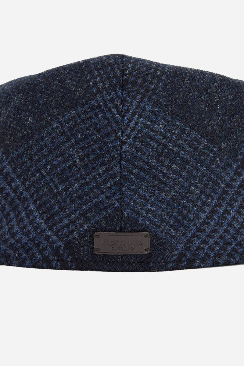 Barbour Deveron Tweed Flat Cap (Navy) | Hats