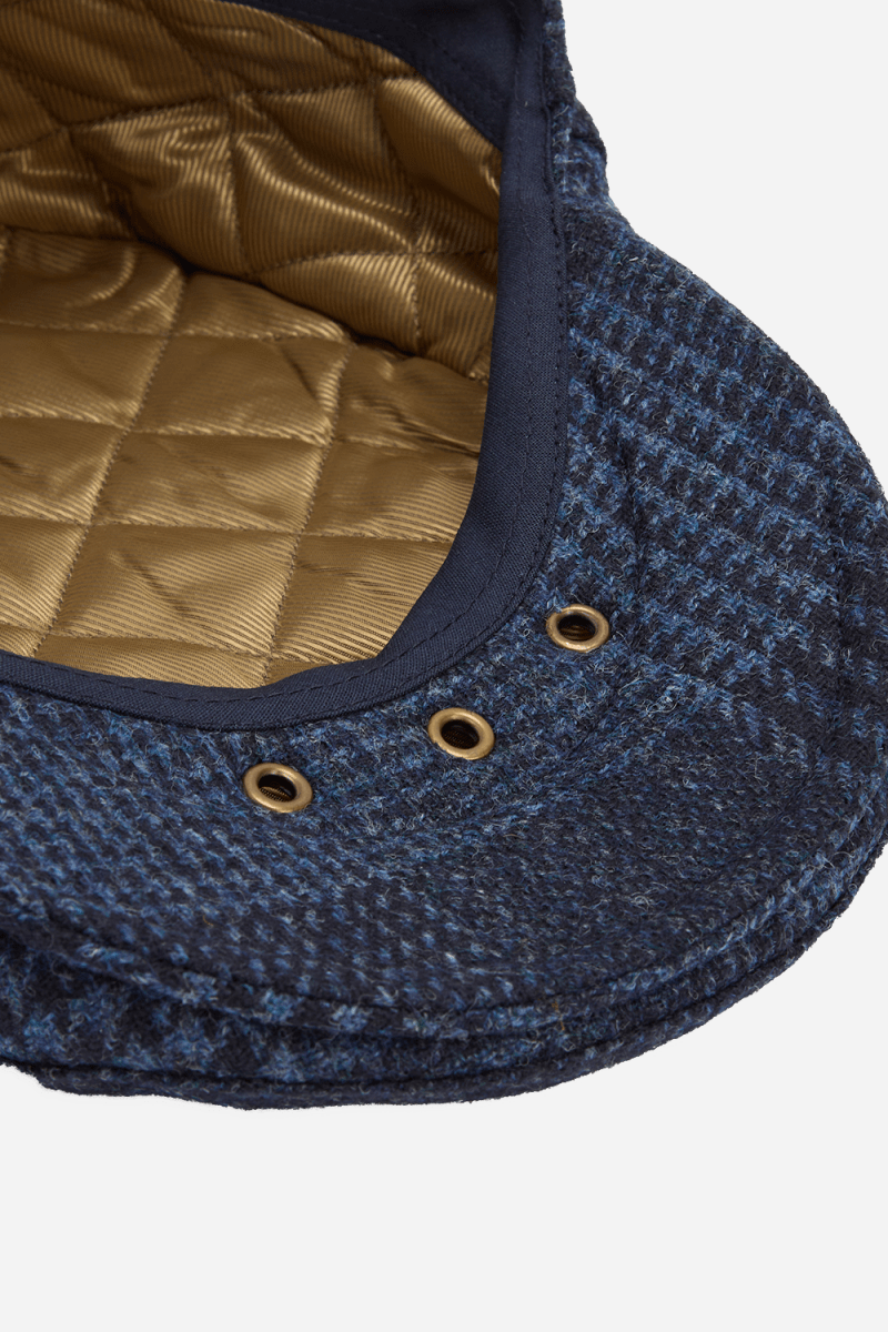 Barbour Deveron Tweed Flat Cap (Navy) | Hats