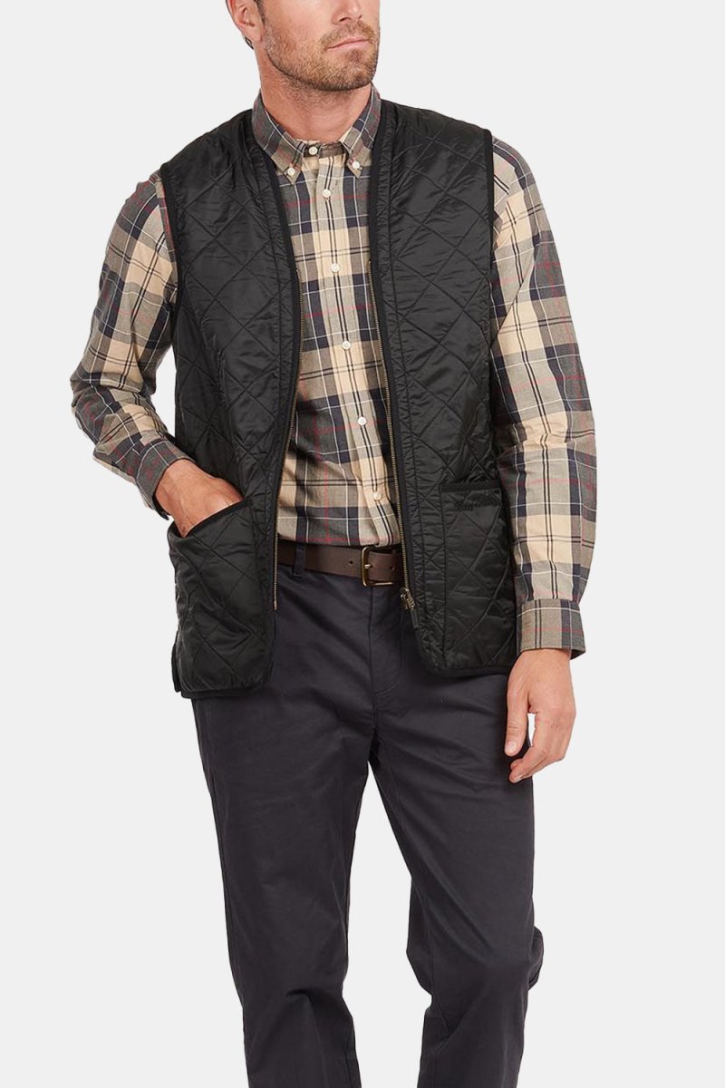 Barbour Polar Quilt Waistcoat Zip-In Liner (Black) | Vests