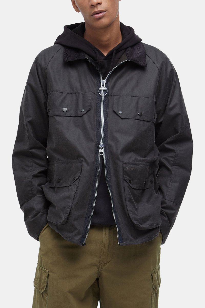 Barbour Re - Engineered Bedale Waxed Jacket (Charcoal) | Jackets