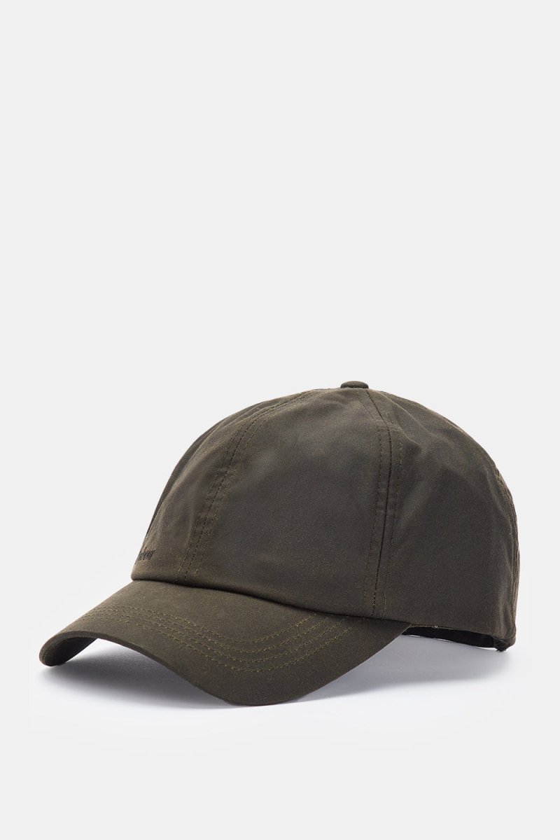 Barbour Wax Sports Cap (Olive) | Hats