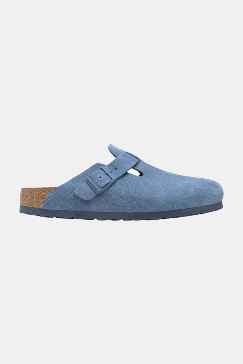 Birkenstock Boston BS Suede Leather (Elemental Blue) | Sandals