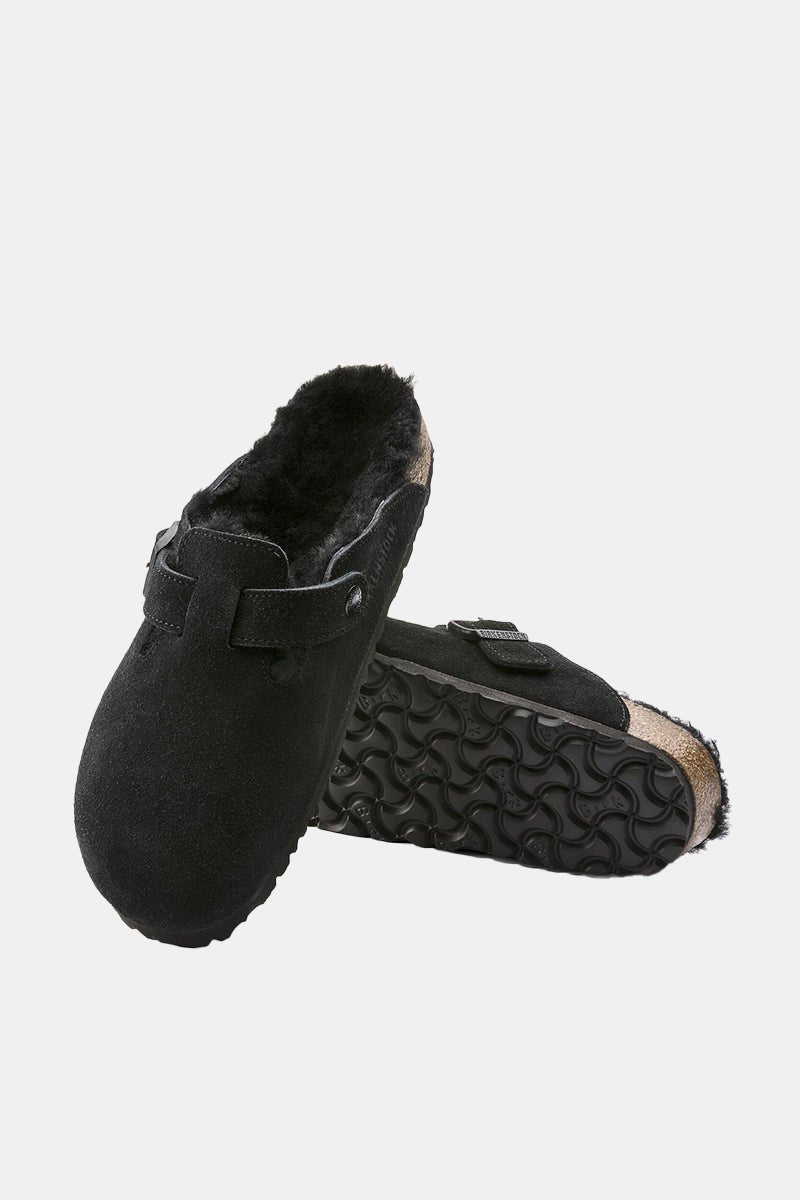 Birkenstock Boston Shearling (Black) | Sandals