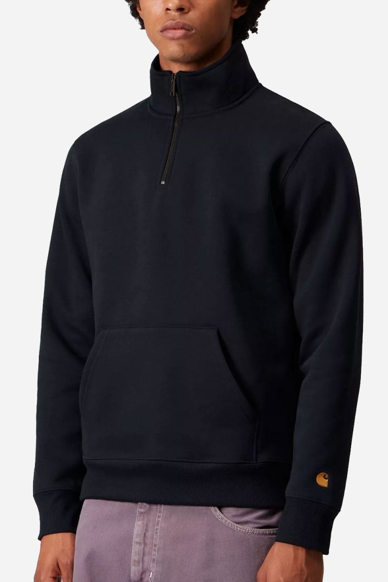Carhartt Chase Neck Zip Sweat (Dark Navy/Gold) | Sweaters