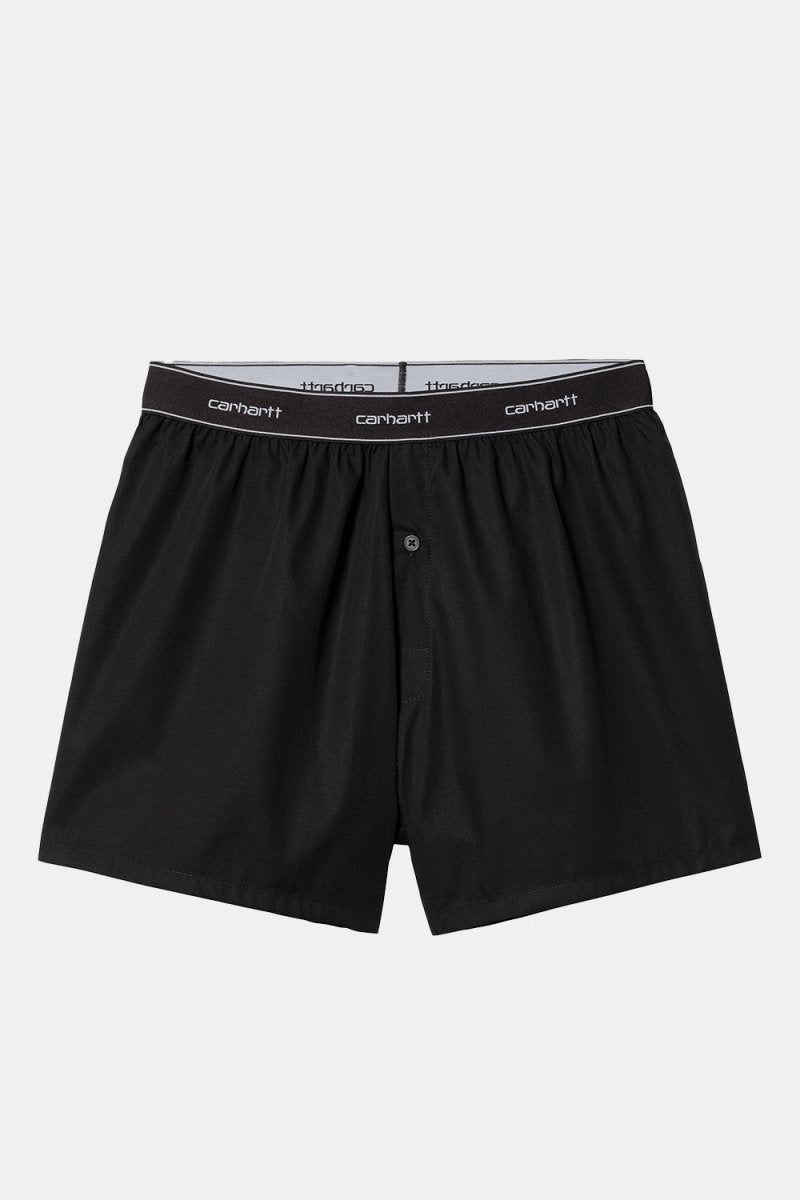Carhartt Cotton Single Script Woven Boxers (Black) | Underwear