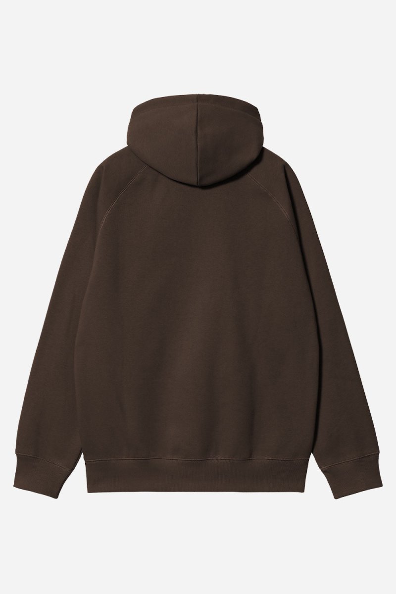 Carhartt WIP Hooded Chase Sweatshirt (Tobacco/Gold) | Sweaters