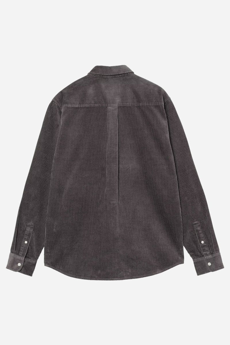 Carhartt WIP L/S Madison Cord Shirt (Graphite) | Shirts