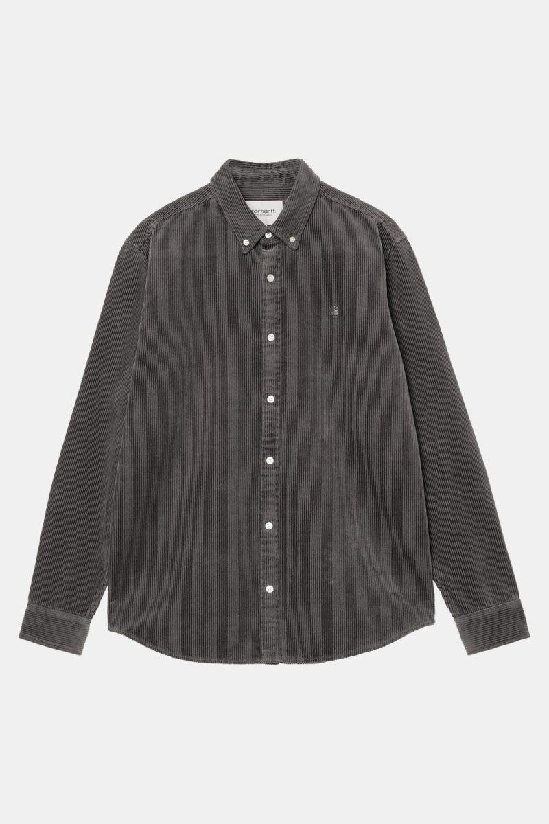 Carhartt WIP L/S Madison Cord Shirt (Graphite) | Shirts