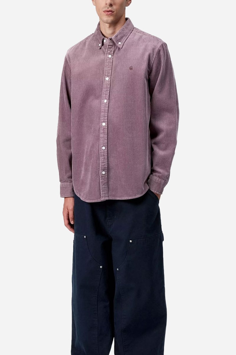 Carhartt WIP L/S Madison Cord Shirt (Phlox) | Shirts