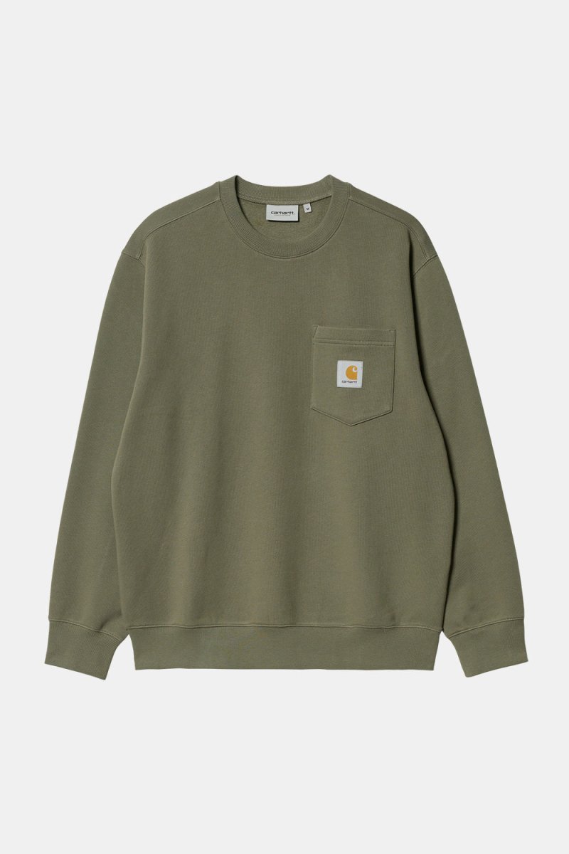 Carhartt WIP Pocket Sweat Sweatshirt (Seaweed Green) | Sweaters